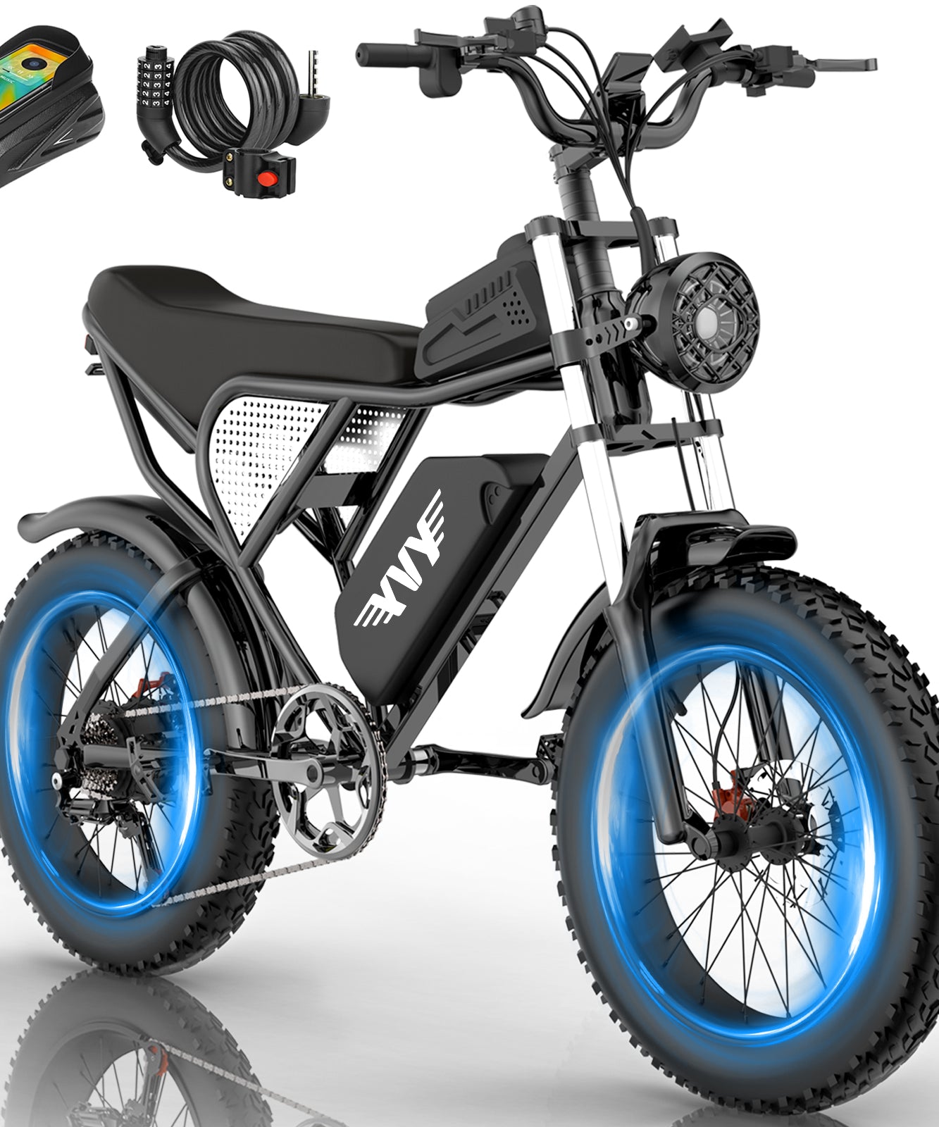 YVY® Upgraded C20 1500W Fat Tire Electric Bicycle